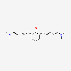 Cyclohexanone, 2,6-bis[5-(dimethylamino)-2,4-pentadienylidene]-