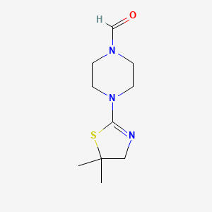 4-(5,5-Dimethyl-4,5-dihydro-1,3-thiazol-2-yl)piperazine-1-carbaldehyde