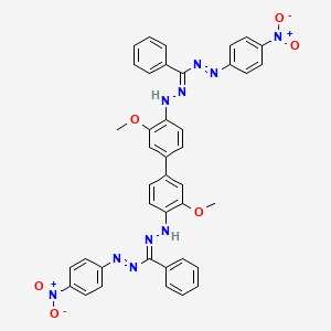 5,5'-(3,3'-Dimethoxy(1,1'-biphenyl)-4,4'-diyl)bis(1-(4-nitrophenyl)-3-phenylformazan)