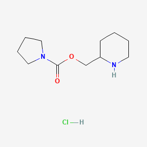 Piperidin-2-ylmethyl pyrrolidine-1-carboxylate hydrochloride