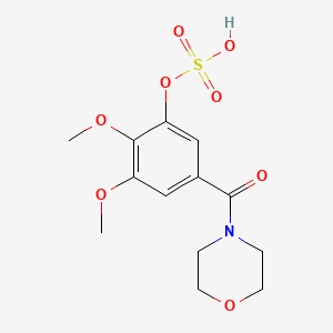 molecular formula C13H17NO8S B14487384 2,3-Dimethoxy-5-(morpholine-4-carbonyl)phenyl hydrogen sulfate CAS No. 65143-61-5