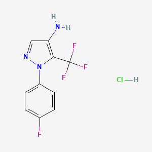 1-(4-fluorophenyl)-5-(trifluoromethyl)-1H-pyrazol-4-amine hydrochloride