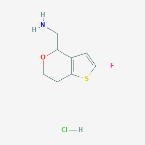 molecular formula C8H11ClFNOS B1448745 {2-fluoro-4H,6H,7H-thieno[3,2-c]pyran-4-yl}methanamine hydrochloride CAS No. 1310421-82-9