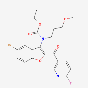 Ethyl (5-bromo-2-(6-fluoronicotinoyl)benzofuran-3-YL)(3-methoxypropyl)carbamate