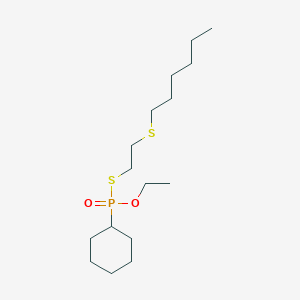 O-Ethyl S-[2-(hexylsulfanyl)ethyl] cyclohexylphosphonothioate