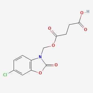 Succinic acid, (5-chloro-2-benzoxazolinon-3-yl)methyl ester