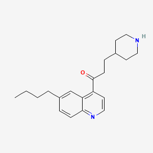 1-(6-Butylquinolin-4-yl)-3-(piperidin-4-yl)propan-1-one