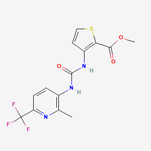 Methyl 3-[({[2-methyl-6-(trifluoromethyl)pyridin-3-yl]amino}carbonyl)amino]thiophene-2-carboxylate