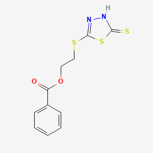 2-[(5-Sulfanylidene-4,5-dihydro-1,3,4-thiadiazol-2-yl)sulfanyl]ethyl benzoate