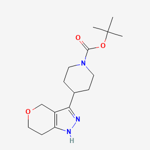 tert-butyl 4-{1H,4H,6H,7H-pyrano[4,3-c]pyrazol-3-yl}piperidine-1-carboxylate