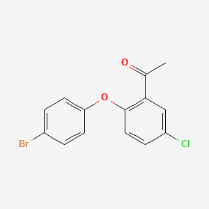 molecular formula C14H10BrClO2 B1448782 1-(2-(4-Bromophenoxy)-5-chlorophenyl)ethanone CAS No. 1242015-07-1
