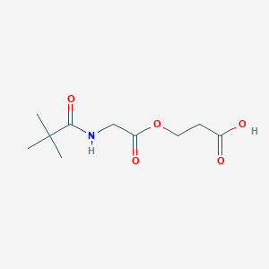 3-{[2-(2,2-Dimethylpropanamido)acetyl]oxy}propanoic acid