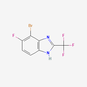 molecular formula C8H3BrF4N2 B1448792 4-Bromo-5-fluoro-2-(trifluoromethyl)-1H-benzimidazole CAS No. 1822861-98-2
