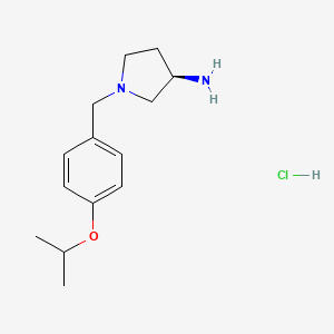 molecular formula C14H23ClN2O B1448799 R-1-(4-Isopropoxybenzyl)pyrrolidin-3-ylamine hydrochloride CAS No. 2206820-93-9