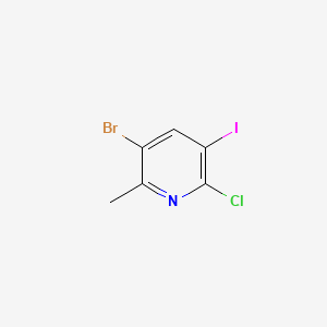 molecular formula C6H4BrClIN B1448803 3-Bromo-6-chloro-5-iodo-2-methylpyridine CAS No. 1824109-17-2