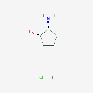 molecular formula C5H11ClFN B1448808 (1R,2S)-2-氟环戊-1-胺盐酸盐 CAS No. 1955474-71-1