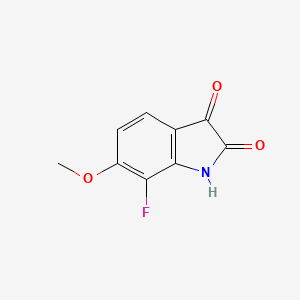 molecular formula C9H6FNO3 B1448810 7-Fluoro-6-methoxyindoline-2,3-dione CAS No. 1180497-43-1