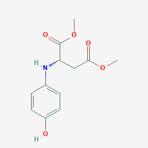 molecular formula C12H15NO5 B14488114 Dimethyl N-(4-hydroxyphenyl)-L-aspartate CAS No. 63409-44-9