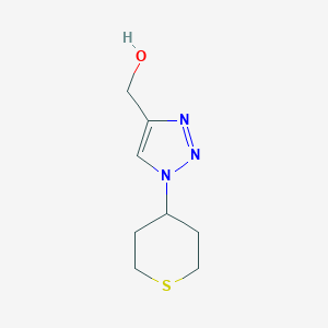 molecular formula C8H13N3OS B1448812 (1-(tetrahydro-2H-thiopyran-4-yl)-1H-1,2,3-triazol-4-yl)methanol CAS No. 1881291-02-6