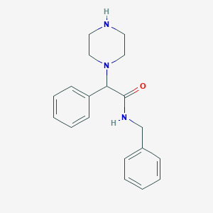 molecular formula C19H23N3O B1448822 N-benzyl-2-phenyl-2-(piperazin-1-yl)acetamide CAS No. 1803565-68-5