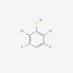 molecular formula C6H2Br2F2S B1448825 2,6-Dibromo-3,5-difluorothiophenol CAS No. 1805121-66-7
