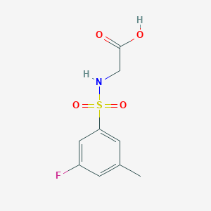 molecular formula C9H10FNO4S B1448828 2-(3-氟-5-甲基苯磺酰胺基)乙酸 CAS No. 1803583-52-9