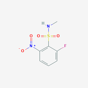 molecular formula C7H7FN2O4S B1448829 2-fluoro-N-methyl-6-nitrobenzene-1-sulfonamide CAS No. 1803594-80-0