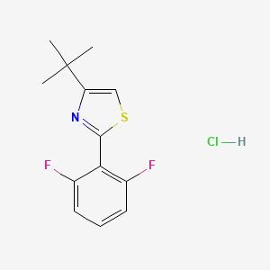 molecular formula C13H14ClF2NS B1448830 4-叔丁基-2-(2,6-二氟苯基)-1,3-噻唑盐酸盐 CAS No. 1803597-00-3