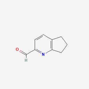 molecular formula C9H9NO B1448833 5H,6H,7H-cyclopenta[b]pyridine-2-carbaldehyde CAS No. 1315360-66-7