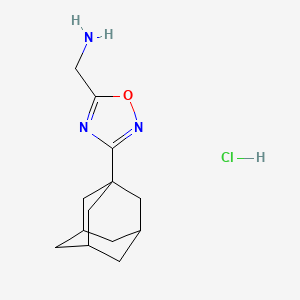 molecular formula C13H20ClN3O B1448837 C-(3-Adamantan-1-yl-[1,2,4]oxadiazol-5-yl)-methylamine hydrochloride CAS No. 1858255-40-9