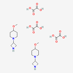 molecular formula C24H42N4O14 B1448838 1-(Azetidin-3-yl)-4-methoxypiperidine sesquioxalate CAS No. 1949816-53-8