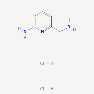 molecular formula C6H11Cl2N3 B1448839 6-(Aminomethyl)pyridin-2-amine dihydrochloride CAS No. 1881329-18-5