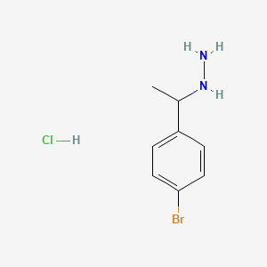 molecular formula C8H12BrClN2 B1448841 [1-(4-Bromophenyl)ethyl]hydrazine hydrochloride CAS No. 1439908-27-6