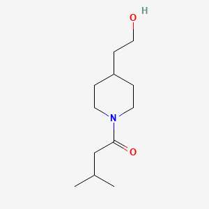 molecular formula C12H23NO2 B1448846 1-[4-(2-Hydroxyethyl)piperidin-1-yl]-3-methylbutan-1-one CAS No. 2006513-16-0