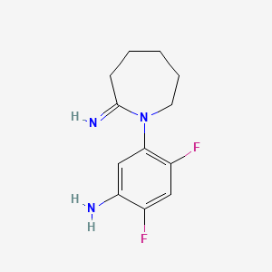 molecular formula C12H15F2N3 B1448850 2,4-Difluoro-5-(2-iminoazepan-1-yl)aniline CAS No. 2034155-56-9