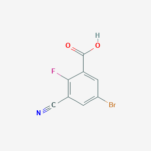 molecular formula C8H3BrFNO2 B1448853 5-Bromo-3-cyano-2-fluorobenzoic acid CAS No. 1805187-42-1