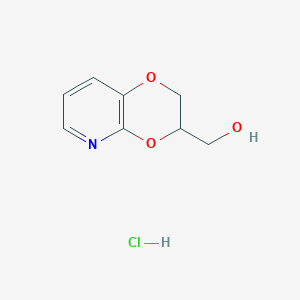 molecular formula C8H10ClNO3 B1448854 {2H,3H-[1,4]dioxino[2,3-b]pyridin-3-yl}methanol hydrochloride CAS No. 1803591-61-8