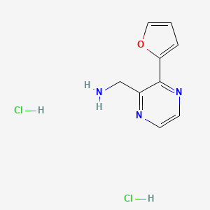 molecular formula C9H11Cl2N3O B1448856 [3-(Furan-2-yl)pyrazin-2-yl]methanamine dihydrochloride CAS No. 1949816-50-5
