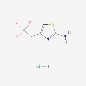 molecular formula C5H6ClF3N2S B1448858 4-(2,2,2-Trifluoroethyl)-1,3-thiazol-2-amine hydrochloride CAS No. 1820712-13-7
