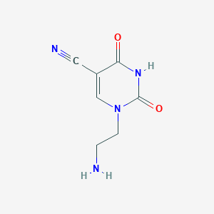 molecular formula C7H8N4O2 B1448860 1-(2-Aminoethyl)-2,4-dioxo-1,2,3,4-tetrahydropyrimidine-5-carbonitrile CAS No. 2044714-03-4