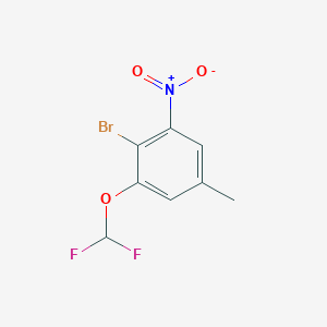 molecular formula C8H6BrF2NO3 B1448862 4-Bromo-3-difluoromethoxy-5-nitrotoluene CAS No. 1805104-01-1