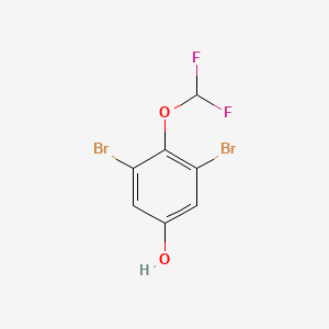 molecular formula C7H4Br2F2O2 B1448863 3,5-Dibromo-4-(difluoromethoxy)phenol CAS No. 1807180-19-3