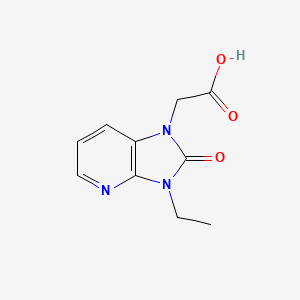 molecular formula C10H11N3O3 B1448871 2-(3-ethyl-2-oxo-2,3-dihydro-1H-imidazo[4,5-b]pyridin-1-yl)acetic acid CAS No. 2091704-86-6