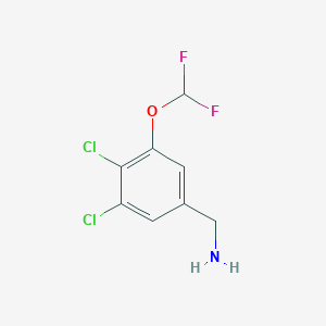 molecular formula C8H7Cl2F2NO B1448876 3,4-Dichloro-5-(difluoromethoxy)benzylamine CAS No. 1806350-45-7
