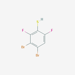 molecular formula C6H2Br2F2S B1448880 3,4-Dibromo-2,6-difluorothiophenol CAS No. 1804939-13-6