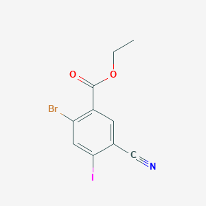B1448885 Ethyl 2-bromo-5-cyano-4-iodobenzoate CAS No. 1805579-70-7