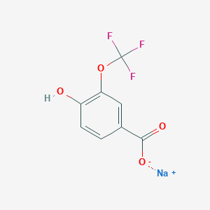 molecular formula C8H4F3NaO4 B1448890 4-羟基-3-(三氟甲氧基)苯甲酸钠 CAS No. 1806300-17-3