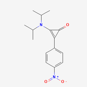 2-[Di(propan-2-yl)amino]-3-(4-nitrophenyl)cycloprop-2-en-1-one