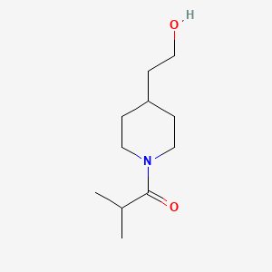 molecular formula C11H21NO2 B1448891 1-(4-(2-羟乙基)哌啶-1-基)-2-甲基丙酮 CAS No. 1156469-11-2