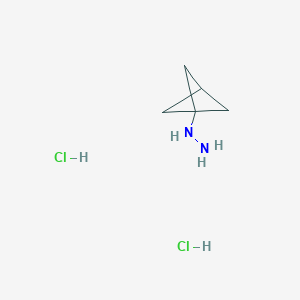 molecular formula C5H12Cl2N2 B1448900 双环[1.1.1]戊烷-1-基肼二盐酸盐 CAS No. 1403746-38-2